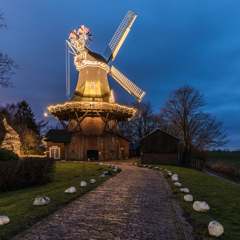 Moorseer Mühle bei Nacht