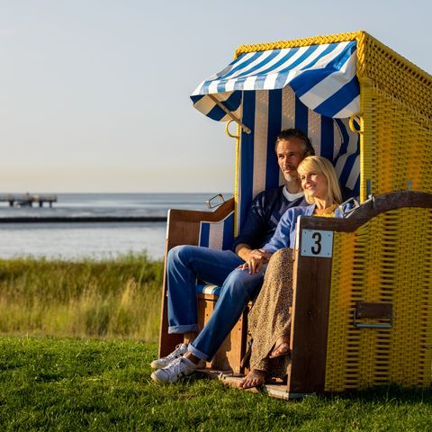 Entspannen im Strandkorb
