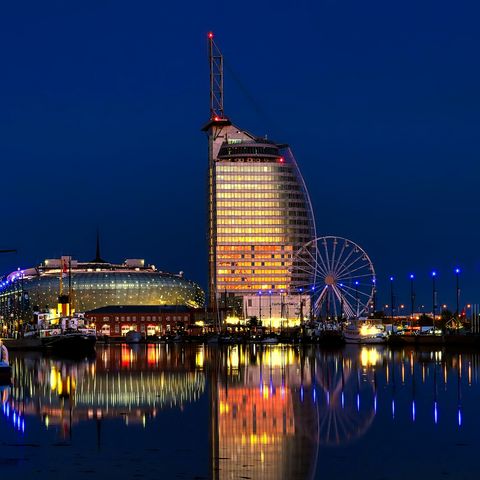 Bremerhaven bei Nacht